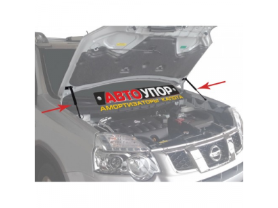 Амортизаторы капота Автоупор, Nissan X-Trail 2007-2015
