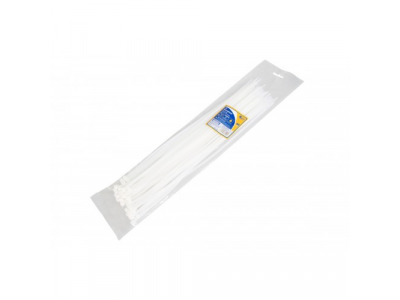 Хомут нейлоновый 4,8*400 белый (уп-ка 50 шт) OBERKRAFT